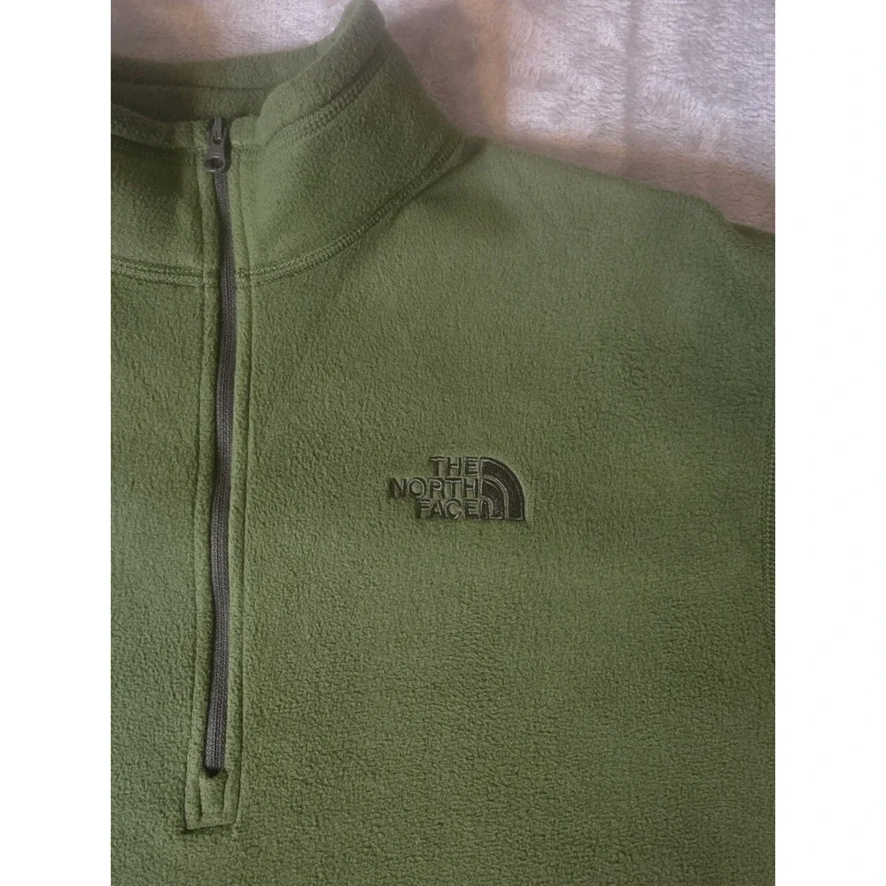 The North Face Men's XL/TG Green Quarter Zip Fleece Pullover Jacket Outdoor